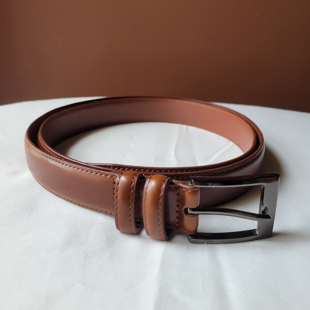 Mio Marino Men's Brown Leather Belt